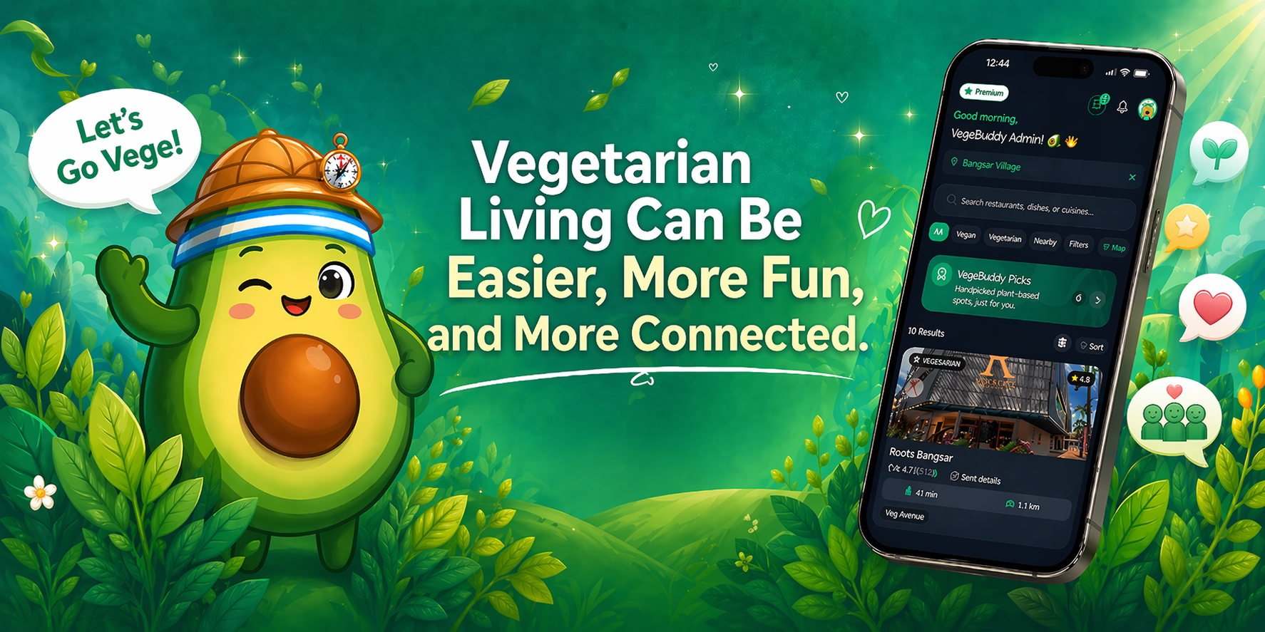 Going vegetarian can be easier,more fun, and more connected.