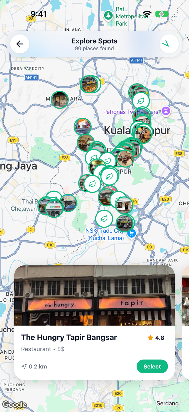 找到附近适合你的素食 — VegeBuddy App