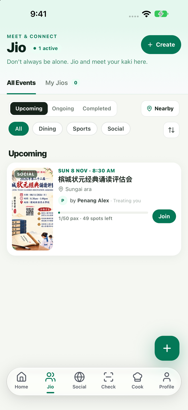 Jio 朋友一起吃 — VegeBuddy App